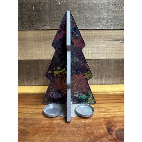 Partylite Mystic Glimmer Christmas Tree Tealight 9” Tall - Picture 4 of 7